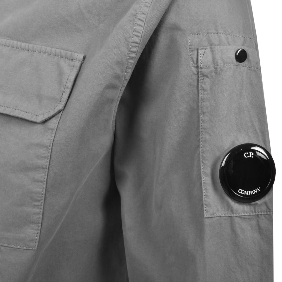 CP Company Gabardine Overshirt Grey | Mainline Menswear